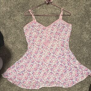 Floral Pink and Blue Dress